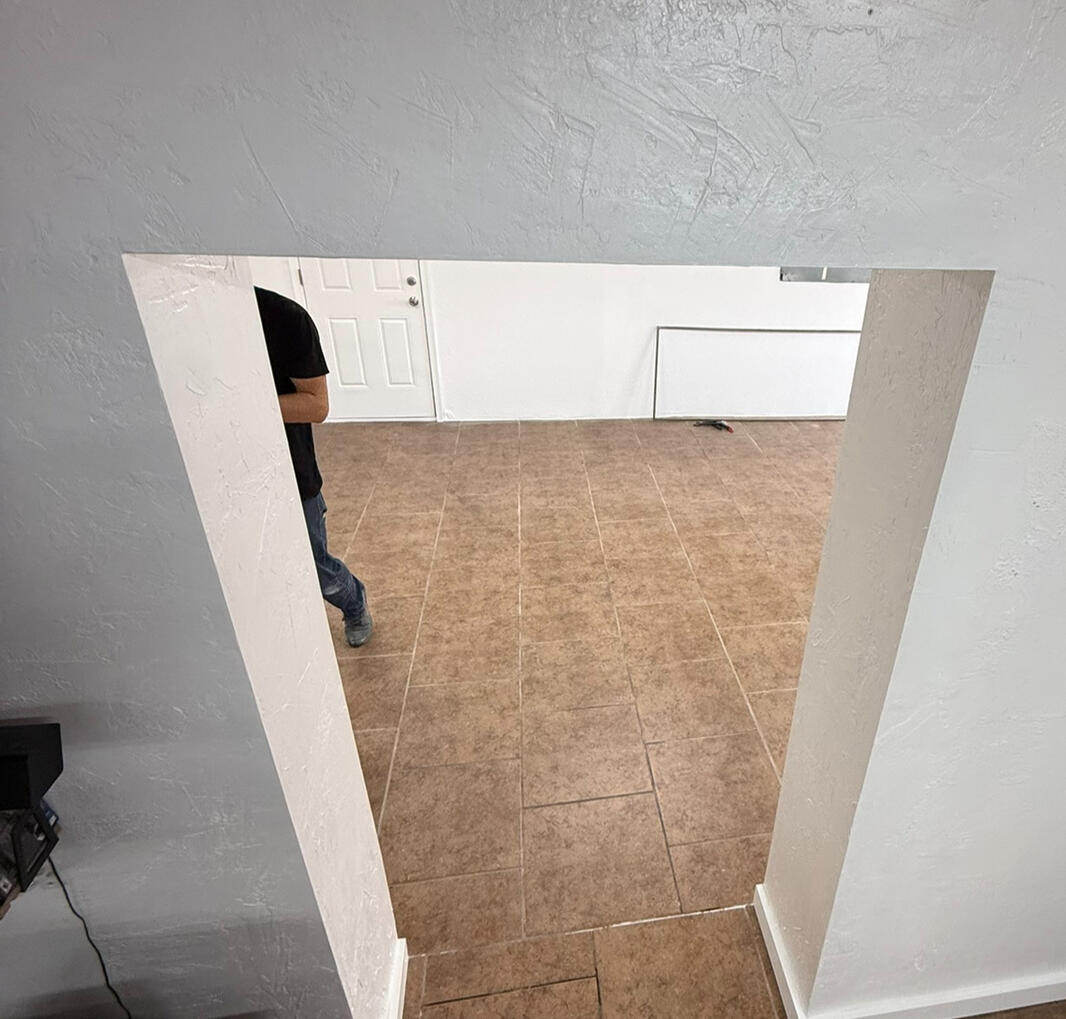 Demo and Drywall, texture,prime,paint for a new Opening